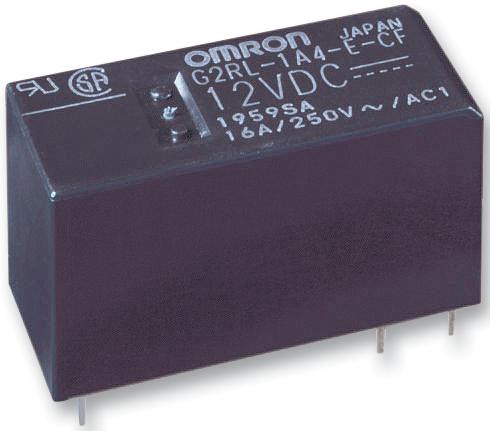 Omron Electronic Components G2RL-1A-E-CF DC12 Power Relay SPST-NO 12 VDC A G2RL Through Hole Non Latching