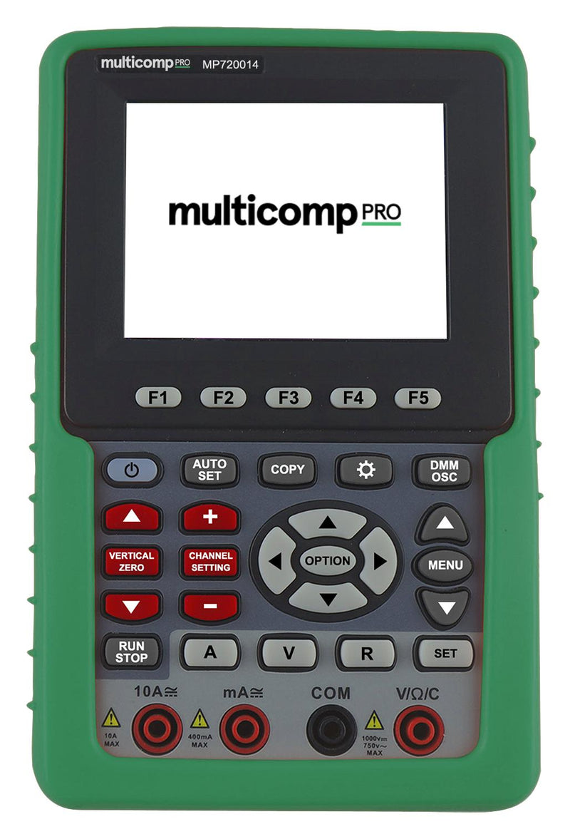 Multicomp PRO MP720014 EU-UK Oscilloscope DMM Handheld DSO Series 1 Analogue 20 MHz 500 Msps 24 Kpts 17.5 ns