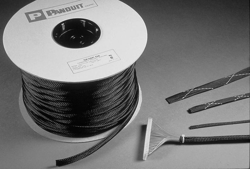 PANDUIT SE25P-TR0 SLEEVING, EXPANDABLE, 6.4MM, BLACK, 200FT