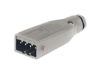 Hirschmann STAS 4N GREY Rectangular Conn Plug 4+PE Screw