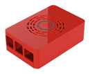 Multicomp PRO ASM-1900143-61 Raspberry Pi Accessory 4 Model B Case Plastic Red Integrated Power Button