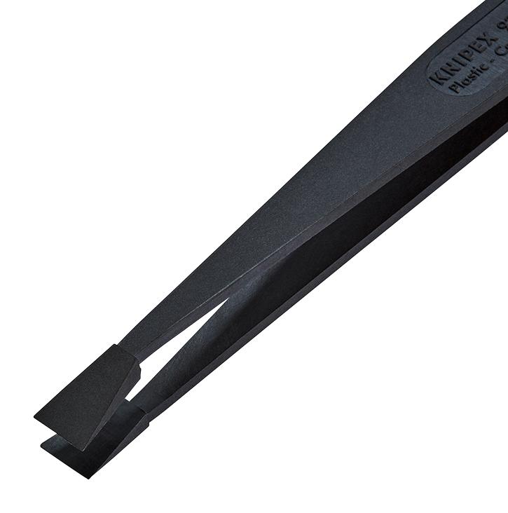 Knipex 92 09 05 ESD 92 ESD Tweezers Safe Bent Flat 115 mm Carbon Fibre Reinforced Plastic