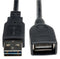 TRIPP-LITE UR024-06N USB CABLE, 2.0 TYPE A PLUG-RCPT, 6"