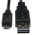 TRIPP-LITE UR050-001 USB CABLE, 2.0 TYPE A-MICRO B PLUG, 1FT