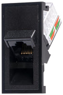 TUK SKMC45BKAX SKMC45BKAX Modular Connector Black RJ45 Jack 1 x (Port) 8P8C Cat6 Panel Mount