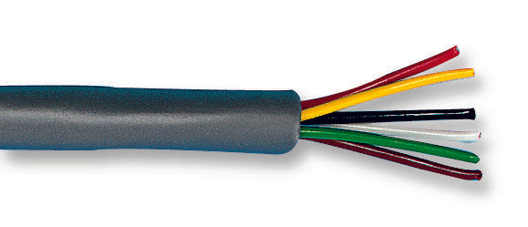 Alpha Wire 1176C SL002 Multicore Unscreened Cable 6 Core 22 AWG 0.35 mm&sup2; Slate 500 ft 152.4 m