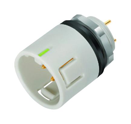 Binder 99-9127-490-08 Circular Connector 720 Series Panel Mount Plug 8 Contacts PCB Pin Snap-In