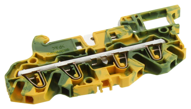 Entrelec - TE Connectivity 1SNK705152R0000 1SNK705152R0000 DIN Rail Mount Terminal Block 4 Ways 12 AWG 2.5 mm&Acirc;&sup2; Clamp
