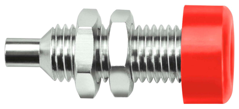 Schutzinger BU 403 NI / RT Banana Test Connector Jack Panel Mount 32 A 70 VDC Nickel Plated Contacts Red