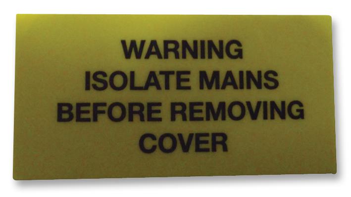 Multicomp PRO MP009756 Label Self Adhesive 38 mm 19 Vinyl Warning Isolate Mains Before Removing Cover