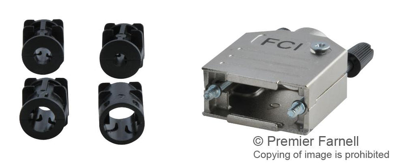 Amphenol Communications Solutions 8655MH0901BLF 8655MH0901BLF D Sub Backshell DE 180&Acirc;&deg; Zinc Body