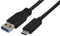 PRO Signal PSG91478 USB Cable Type A Plug to C 1.8 m 5.91 ft 3.1 Black