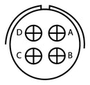 ITT Cannon CA3100E14S-2SB05-15 CA3100E14S-2SB05-15 Circular Connector CA-B Wall Mount Receptacle 4 Contacts Crimp Socket Reverse Bayonet 14S-2