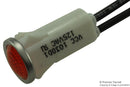 VCC (VISUAL Communications COMPANY) 1030D1 Neon Indicator Non-Relampable 125 VAC Wire Leaded Red 12.7 mm Dome