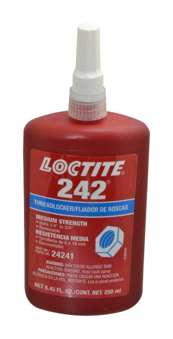 Loctite 242 50ML Adhesive Threadlocking Medium Strength Viscosity Blue Bottle 50 ml