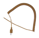 Labfacility XF-1257-FAR Thermocouple Cable Type T IEC Curly Lead 10/0.12 mm 2 m