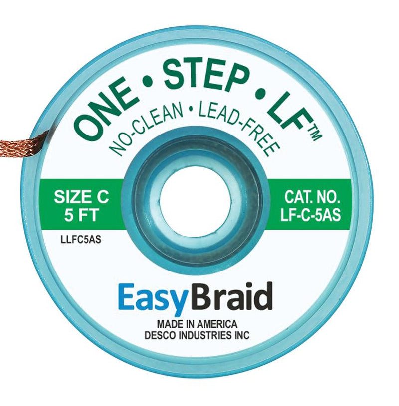 Easybraid LF-C-5AS Desoldering Braid 0.075" X 5FT Green