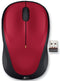 Logitech 910-002496 Mouse Wireless Optical Red 2.4 GHz 3 Button 95 mm x 55 38.6