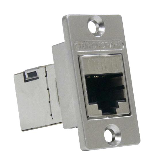 SWITCHCRAFT/CONXALL NHRJ45D6S Modular Connector RJ45 Jack 1 x (Port) 8P8C Cat6 Panel Mount