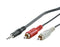 Roline 11.09.4341 Audio / Video Cable Assembly 3.5mm Stereo Jack Plug Phono (RCA) x 2 4.9 ft 1.5 m Black