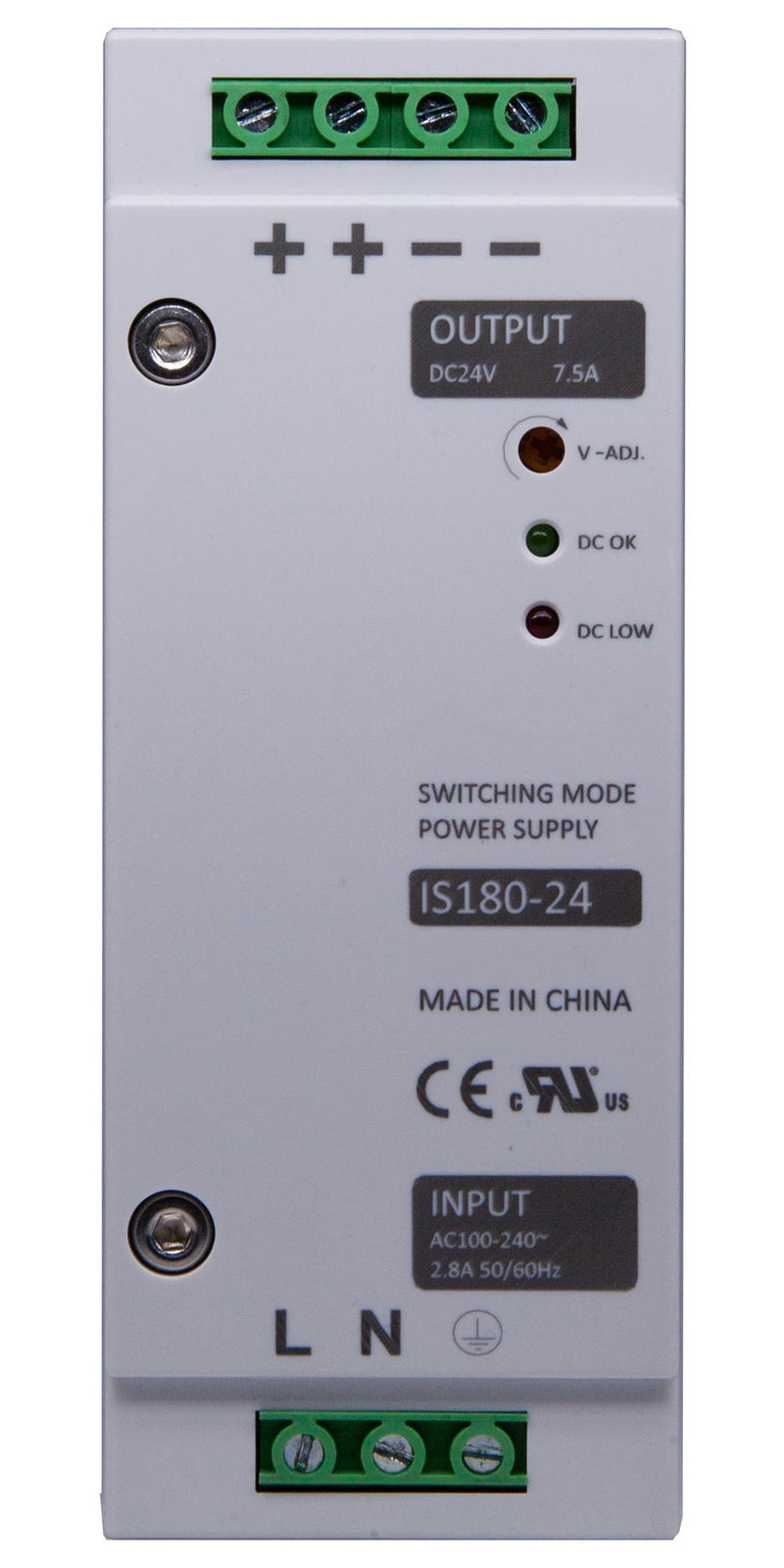 Multicomp PRO MP003274 MP003274 AC/DC DIN Rail Power Supply (PSU) ITE 1 Output 180 W 24 V 7.5 A