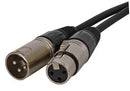 Stellar Labs 555-11903 Cable 3 POS XLR PLUG-JACK 15FT Black