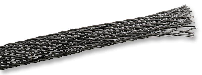 PRO Power PP1/4-80 Sleeving Expandable Braided PE (Polyester) Grey / Black 6 mm 100 m 328 ft