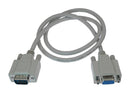 L-COM CSMN9MF-2.5 Computer Cable D Subminiature Plug 9 Way Socket 2.5 ft 760 mm Grey New