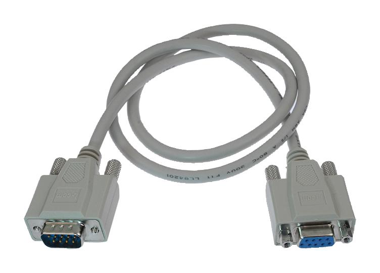 L-COM CSMN9MF-2.5 Computer Cable D Subminiature Plug 9 Way Socket 2.5 ft 760 mm Grey New