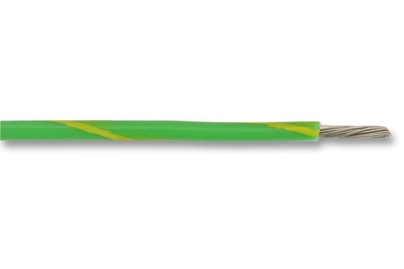 Multicomp PRO MP005394 Wire BS4808 / Def Stan 61-12 16/0.2 PVC Green Yellow 0.5 mm&sup2; 1640 ft 500 m