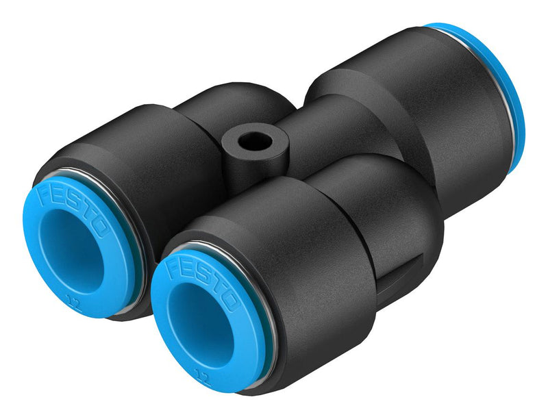 Festo QSY-16-12 Pneumatic Fitting Push-In Y-Fitting 14 bar 16 mm PBT (Polybutylene Terephthalate) QSY