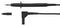 Schutzinger SPL 2315 / 2.5 100 SW Test Lead Tip Probe 4mm Right Angle Banana Plug Shrouded 1 kV 32 A Black m