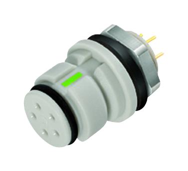 Binder 99-9216-490-05 Circular Connector 620 Series Panel Mount Receptacle 5 Contacts PCB Socket Snap-In