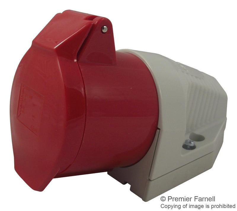 WALTHER 130 400V, 32A, 3P+N+E, IP44, Red Surface Socket