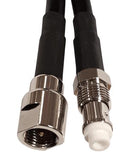 Siretta ASME300F058L13 RF / Coaxial Cable Assembly FME Plug to Jack LLC200A 50 ohm 9.8 ft 3 m Black