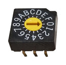 Nidec Copal Electronics SD-1010 Rotary Coded Switch SD-1000 Series Through Hole 16 Position 5 VDC Hexadecimal 100 mA