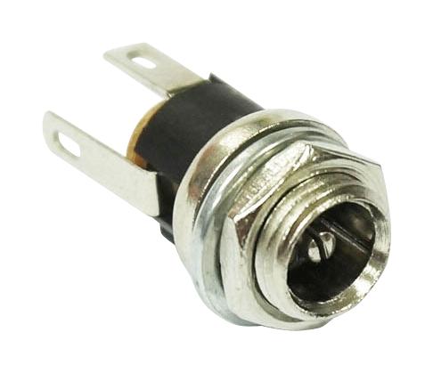 Multicomp MC002825 DC Power Connector Jack 500 mA 2.1 mm Panel Mount Solder