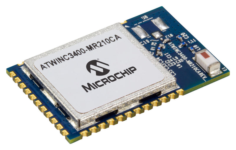 Microchip ATWINC3400-MR210UA122 Bluetooth 4.0 Class 2 Module 3V to 4.2V Supply 72.2Mbps -92.5dBm Sensitivity
