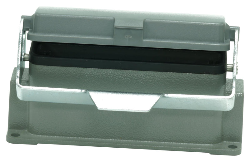 Multicomp PRO MP009421 Heavy Duty Connector Base Bulkhead Mount Side Entry Aluminium Body 1 Lever 24B