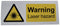 Multicomp PRO MP001263 Label Self Adhesive 100 mm 250 Vinyl Laser Warning