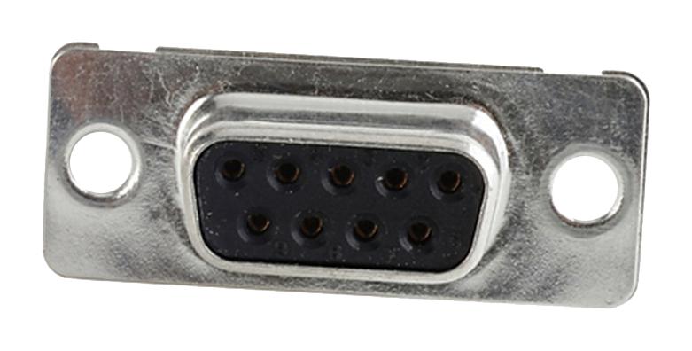 Amphenol Conec 164A10219X D Sub Connector Standard Receptacle 9 Contacts DE Solder Cup New
