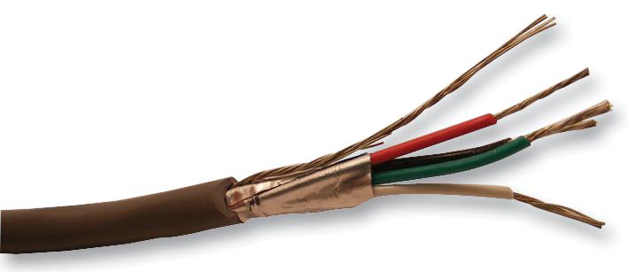 ALPHA WIRE 1294C SL005 Multicore Screened Cable, Control, Grey, 4 Core, 22 AWG, 0.357 mm&sup2;, 100 ft, 30.5 m
