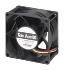Sanyo Denki 9GV0812P1G031 DC Axial Fan 12 V Square 80 mm 38 Ball Bearing 138 CFM