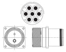 Amphenol Aerospace TVM00DS-25L-10P Circular Conn Rcpt 7POS Wall Mount