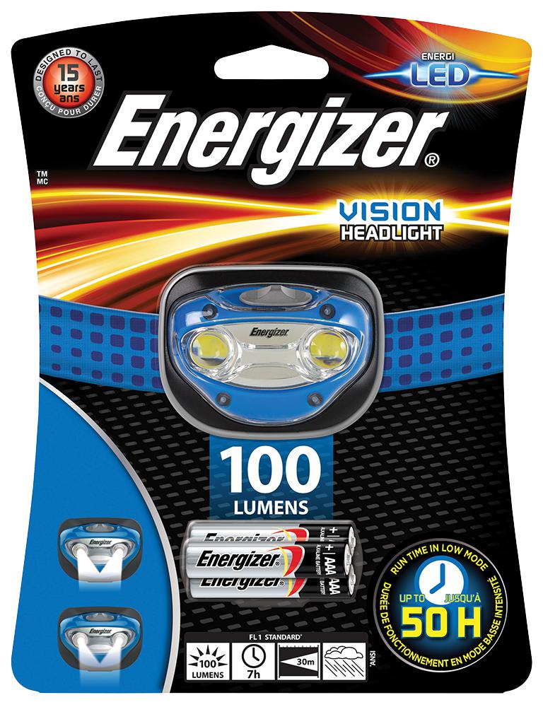 Energizer HDA321 Torch Head Light Plastic LED 30 m Beam 100 lm AAA x 3