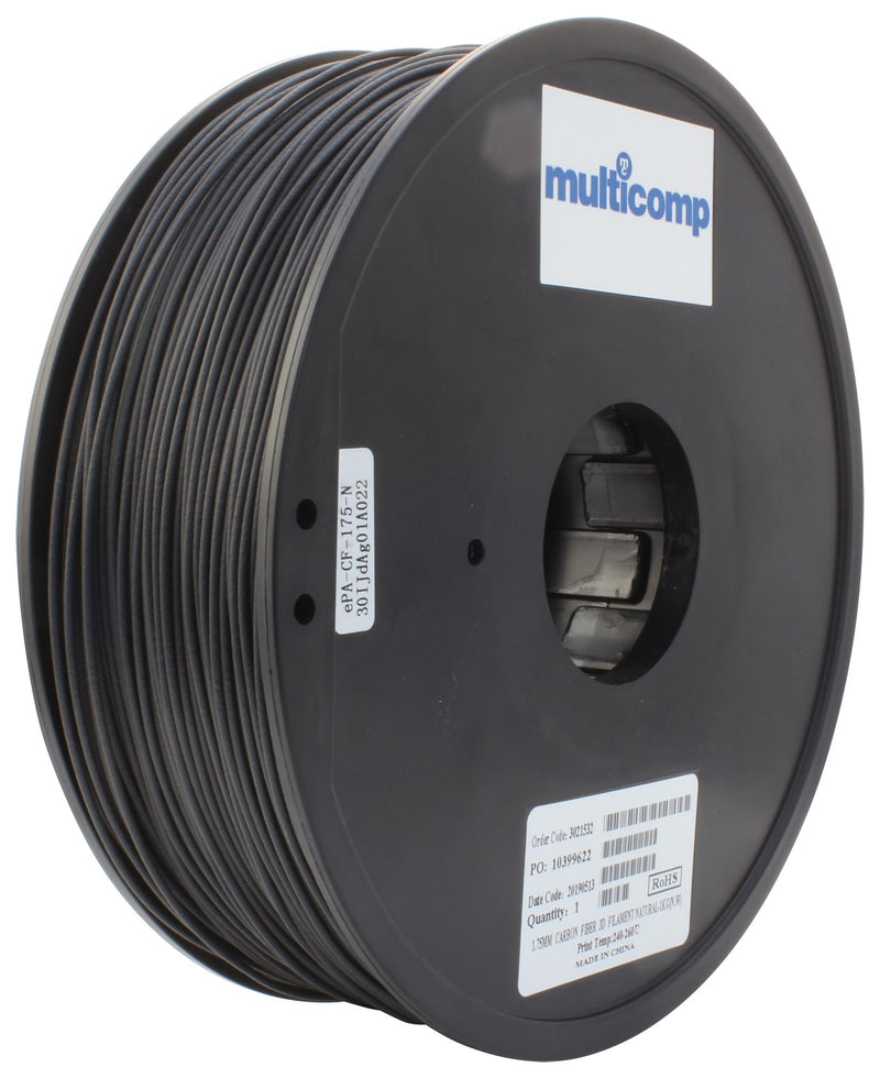 Multicomp MC011477 3D Printer Filament Carbon Fibre Nylon 1.75 mm Natural 260 &deg;C Melting Temp