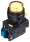 Idec YW1L-M2E10QM3Y Illuminated Pushbutton Switch YW Series SPST-NO Momentary Spring Return 240 V Yellow