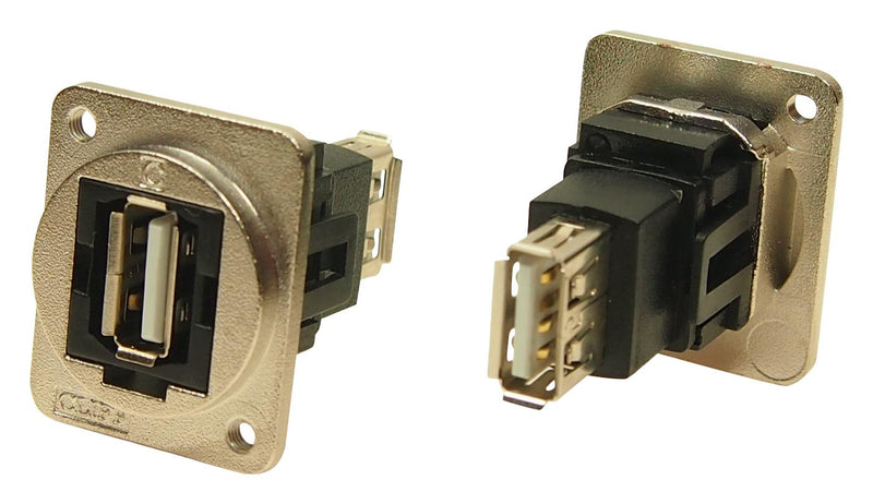 Cliff Electronic Components CP30208NM3 USB Adapter Metal Frame M3 Holes Type A Receptacle 2.0