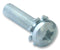 DURATOOL SEM01030012FA Machine Screw, Washer, M3, 12 mm, Bright Zinc, Steel, Pan Head Pozidriv