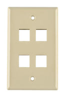 HELLERMANNTYTON FPQUAD-I FACEPLATE, 4PORT, ABS, IVORY